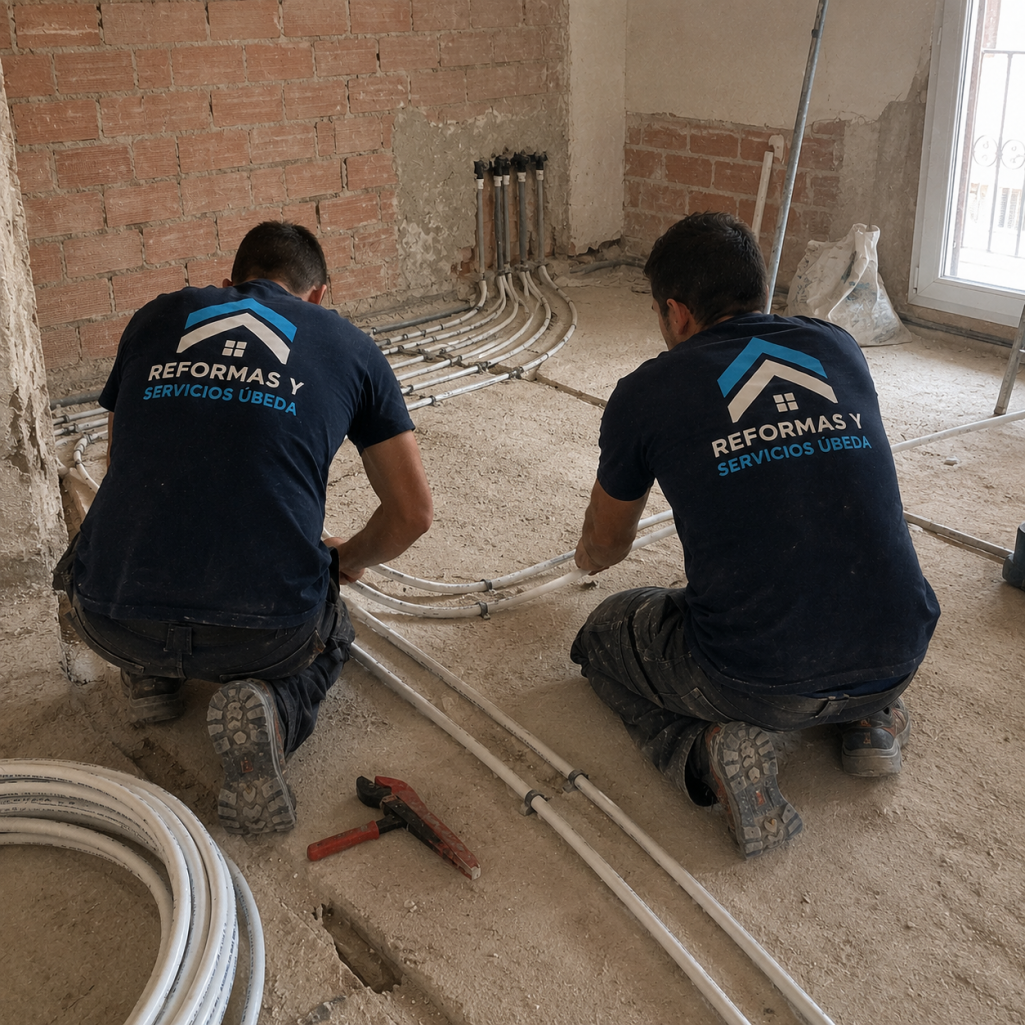 Instalación fontanería Úbeda Instalando multicapa en Úbeda